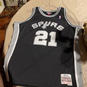 Tim Duncan Mitchell and Ness jersey